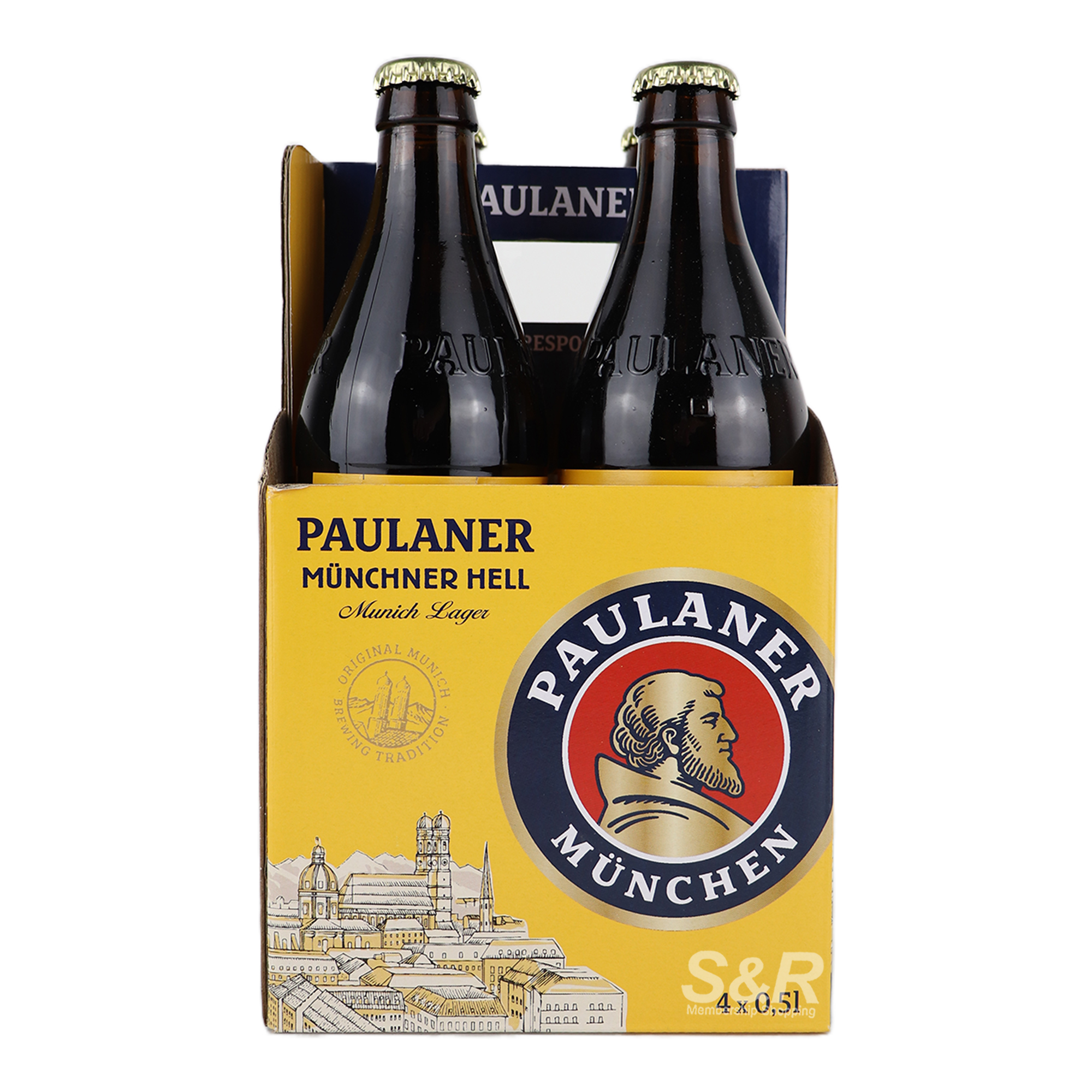 Paulaner Munchner Hell 4 Beer Bottles Paulaner Munchner Hell 4 Beer Bottles